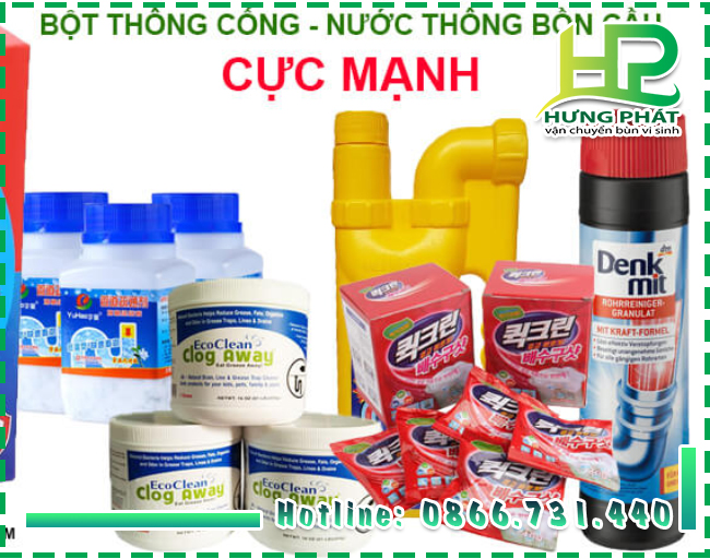 Cách dùng bột thông bồn cầu Hando